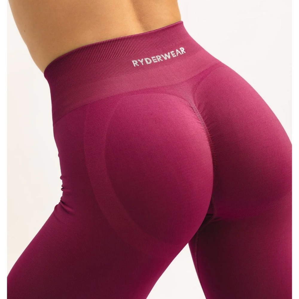 Ryderwear Deep Red/Berry BBL High-Rise Leggings